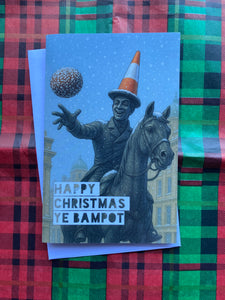 Snowball fight in Glasgow Christmas Card