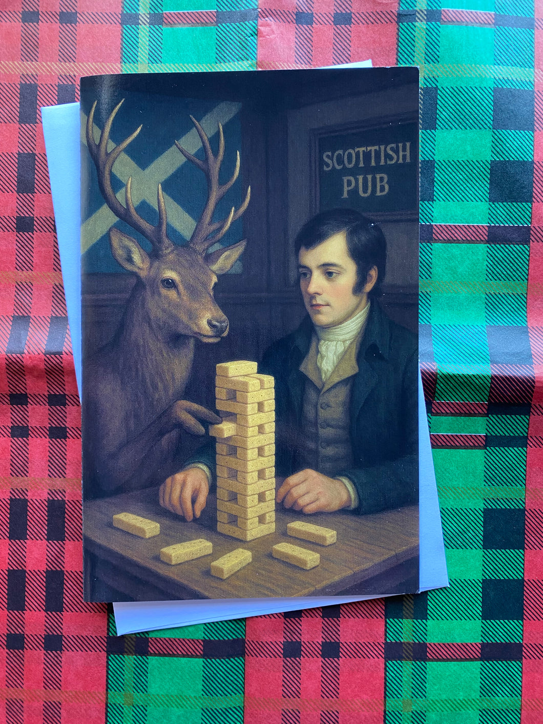 Shortbread Jenga Christmas Card